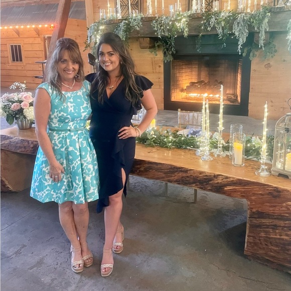 Blue Ruffle Dress - Picture 2 of 6